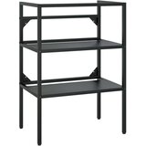 vidaXL Kopalniški regal črn 59x38x83 cm železo | Shoptok.si