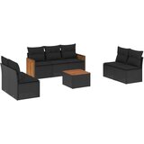  The Living Store Vrtna sedežna garnitura 8-delna z blazinami črn poli ratan - Vrtna Sedežna Garniture, (21453022) | Shoptok.si