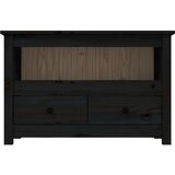 vidaXL TV omarica črn 79x35x52 cm trdna borovina | Shoptok.si