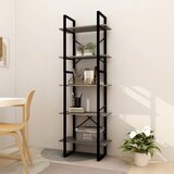 vidaXL ormarić za knjige s 5 razina sivi 60 x 30 x 175 cm od borovine Cijene