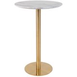 House Nordic Okrogla barska miza z mizno ploščo v marmornem dekorju ø 70 cm Bolzano – Cene