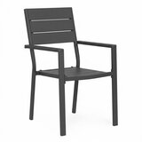 Multi Garden Set od 2 vrtne stolice za terasu ili balkon, HDPE i čelik, sive | shoptok.hr
