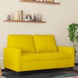 vidaXL Kavč dvosed rumen 120 cm žamet | Shoptok.si