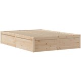 vidaXL Okvir kreveta bez madraca 140 x 200 cm od masivne borovine | shoptok.hr
