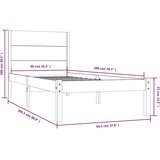  Okvir kreveta bez madraca 90 x 200 cm od masivne borovine | shoptok.hr