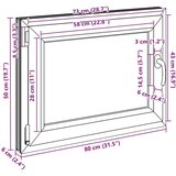  Podrumski prozor RISOR 80x50 cm Okretno-nagibni DIN lijevi antracit - Antracit 80 x 50 cm (dvoslojni) 1 Naginjanje i okretanje | shoptok.hr