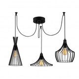 Opviq Visilica MEZOPOTAMIJA crna, metal, promjer 114 cm, visina 130 cm, podesiva visina, duljina kable 180 cm, 3 x E27 40 W, Mezopotamya - N-1291 | shoptok.hr