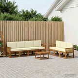  Set vanjskih sofa 8 pcs Prirodna i krem Poliester Cijene