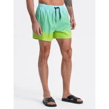 Ombre Men's effect swim shorts - light turquoise
