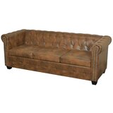 vidaXL Chesterfield kotni kavč trosed umetno usnje bele barve Cene