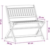  Klupa za djecu Smeđa 61 x 38 x 57 cm Čvrsto drvo eukaliptusa | Eponuda.com