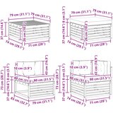  Set vanjskih sofa 7 kom. Prirodna i svjetlosiva | shoptok.hr