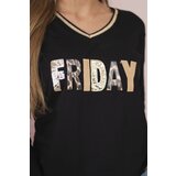 Kesi Women's sweatshirt with a sequin inscription black | Shoptok.si