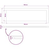  Pravokutni stolni vrh 150 x 40 x 3,2 cm Pravokutni Slike