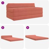 SOFA na razvlačenje Crvena narančasta 120 x 60 x 49 cm Tkanina | shoptok.hr