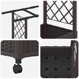  Povišeni krevet s mrežom i krovom Smeđa 203 x 40 x 127 cm PP | Eponuda.com