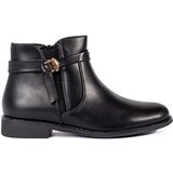 Shelvt Women's black ankle boots with a low-heeled belt | Shoptok.si