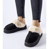  Black slippers with light fur Andoo | shoptok.hr