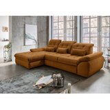 Livetastic KOTNA SEDEŽNA GARNITURA, rebrasti žamet zlate barve | Shoptok.si