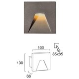  LED spoljašnje ugradno svetlo SPACE LED/4W/230V IP65 sivo | Eponuda.com