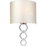 Elstead Lighting Elstead Stenska svetilka Clark Medium z 1 lučjo, polirani krom, senčnik iz umetne svile v slonokoščeni barvi, (22099076) | Shoptok.si