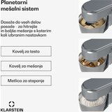 Klarstein Bella Evo kuhinjski robot | planetarni mešalni sistem | 3 mešalni nastavki | 1500 W | 5 l | Shoptok.si