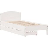 vidaXL Okvir kreveta bez madraca bijeli 90 x 200 cm masivna borovina | shoptok.hr