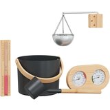  Set kofa za saunu 5 pcs Crna 8.5 x 8 x 4.5 cm Aluminij | shoptok.hr