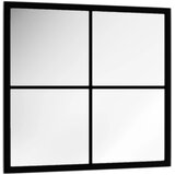  Zidno ogledalo crno 40 x 40 cm metalno | shoptok.hr