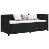  Dnevni ležaj crni 90 x 190 cm od masivne borovine | shoptok.hr