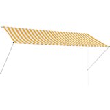 vidaXL Zložljiva tenda 300x150 cm rumena in bela, (20610400) Cene