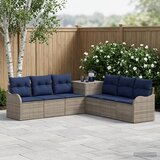  Set sofe 7 kom. Siva i tamnoplava 121 x 62 x 69 cm | shoptok.hr