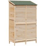 vidaXL Vrtna Šupa Prirodna 106 x 56 x 176 5 cm Čvrsto drvo jele - Prirodna 106 x 56 x 176 5 cm | shoptok.hr
