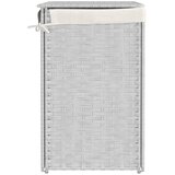  Košara za rublje s 2 odjeljka bijela 53x35x57 cm od poliratana | shoptok.hr