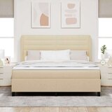 Box spring postelja z vzmetnico krem 180x200 cm tkanina, (22051376) | Shoptok.si