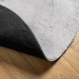  Tepih HUARTE kratkih vlakana mekani i perivi sivi Ø 100 cm | shoptok.hr