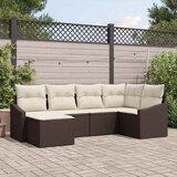 Vrtni set za objed s jastukom s pohranom 6 pcs Smeđa i krem | shoptok.hr