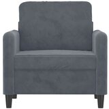  Fotelja tamnosiva 60 cm baršunasta | shoptok.hr
