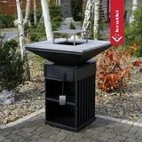 Baštensko ložište sa roštiljem Quadrum BBQ/V, Crno