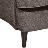 MID.YOU FOTELJ Z OPORO ZA GLAVO, rjava tekstil, leseni material | Shoptok.si