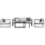 SENSUM Set lounge namještaja (5 -dij., Čelik, Crne boje) Cijene