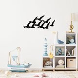 Wallity Zidna dekoracija Migrant Birds, 29x70cm, Crna Cene