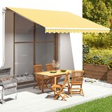 vidaXL Nadomestno blago za tendo rumeno in belo 4x3,5 m Cene