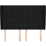  Uzglavlje s ušima crno 147x23x118/128 cm od tkanine | shoptok.hr