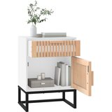  Noćni ormarići 2 kom bijeli 40 x 30 x 55,5 cm od drva i željeza | shoptok.hr