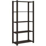 vidaXL Stalak za pohranu s 5 razina crni 80x38x170 cm masivna borovina | shoptok.hr