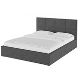 MESONICA Antracitno sivi tapecirani bračni krevet s prostorom za odlaganje s podnicom 160x200 cm Bufo – | shoptok.hr