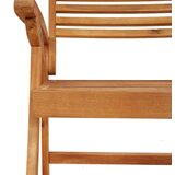  5-dijelni vrtni blagovaonski set od masivnog bagremovog drva Smeđa Ø 85 cm | shoptok.hr