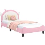  Otroški posteljni okvir z vznožjem Roza 90 x 190 cm PU, (5000104665) | Shoptok.si