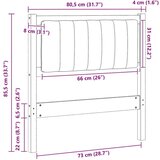 vidaXL tapecirani uzglavlje smeđa 75 cm masivni bor i tkanina | shoptok.hr